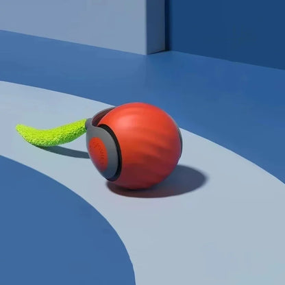 Interactive electric ball with teasing tail 